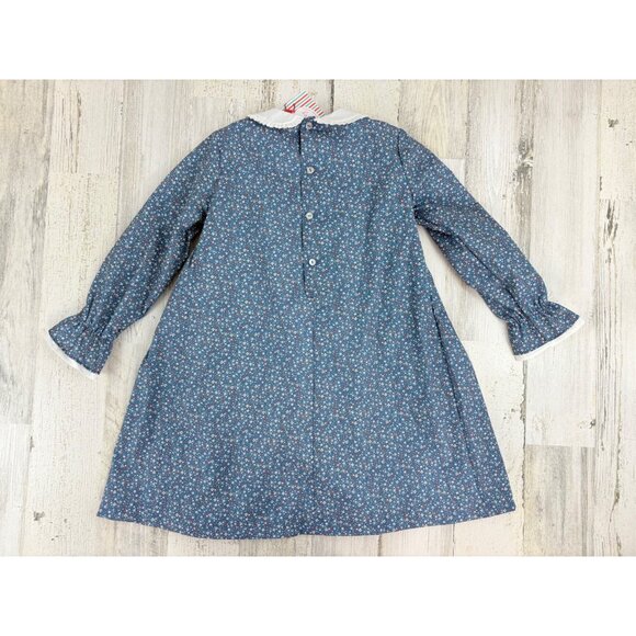 La Coqueta Blue Floral Smocked Girls Dress Sz 6 NWT - Picture 7 of 11